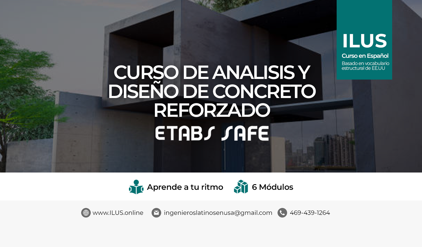 ANÁLISIS Y DISEÑO DE CONCRETO REFORZADO MEDIANTE SOFTWARES: ETABS / SAFE